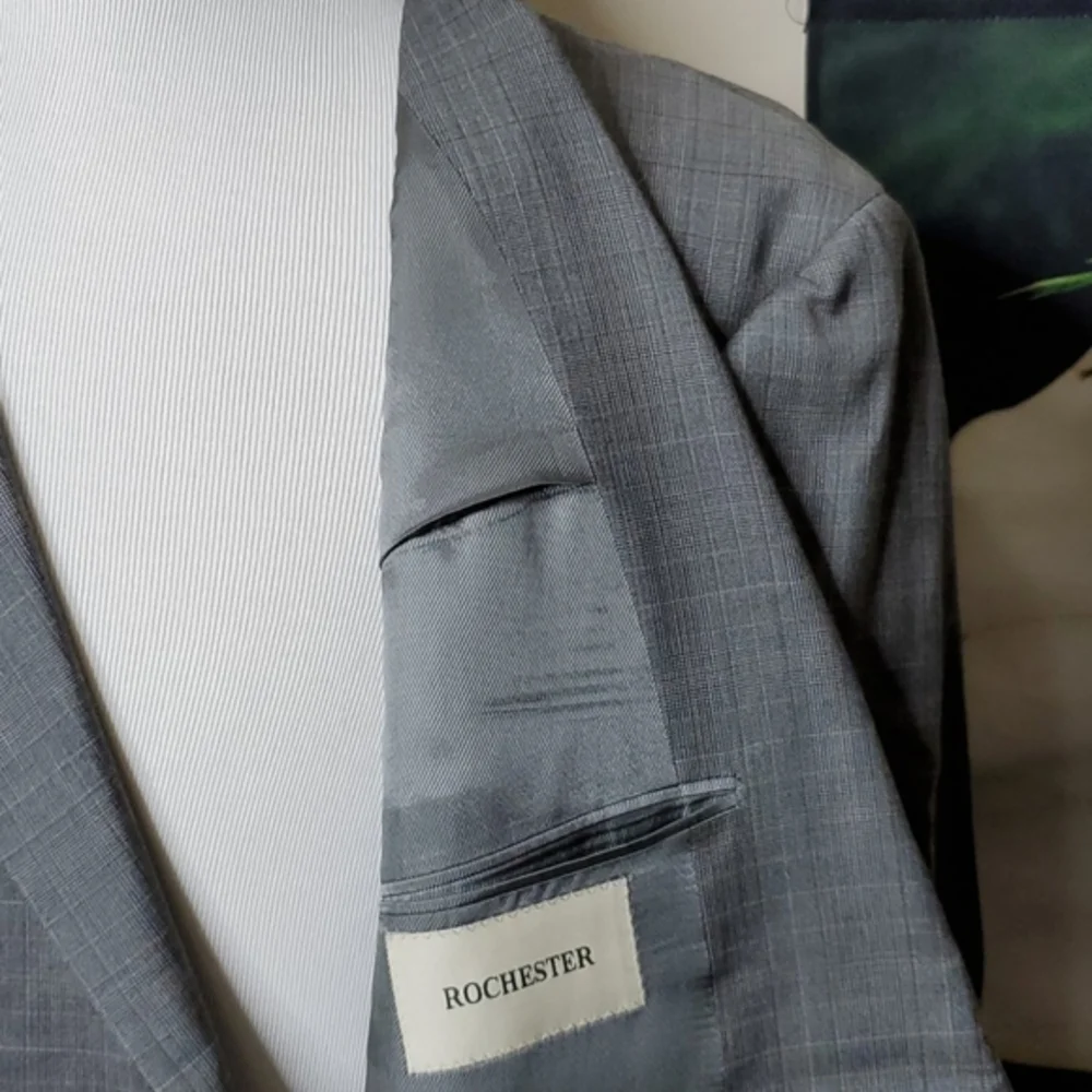 Men's Burberry Plaid Suit Jacket